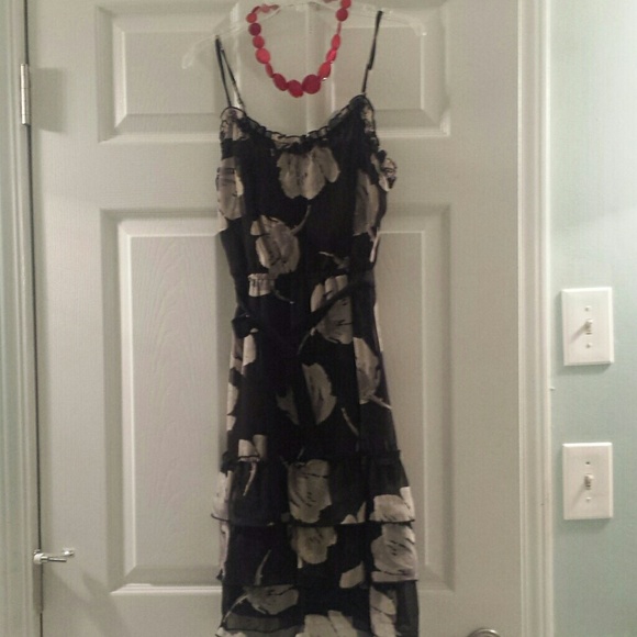Black floral dress