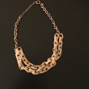 Jcrew nude rhinestone link necklace