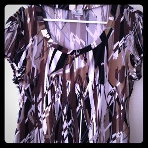 Worthington brown petite top