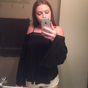 Off the shoulder, Boho, Long sleeve