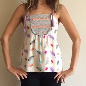 Anthropologie Cory Lynn Calter silk boho top