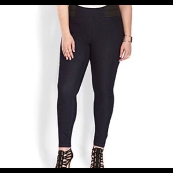 Denim Jeggings with elastic waist