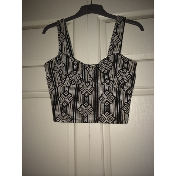 Aztec Print Crop Top