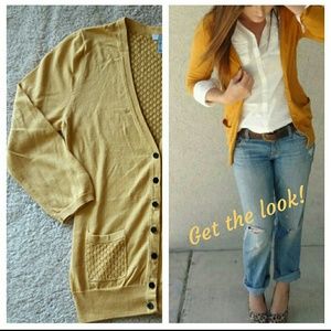 Mustard yellow cardigan