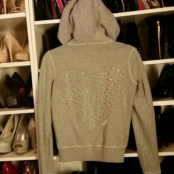 Victoria's Secret Sweaters - VS Pink, Gray zip up Hoodie