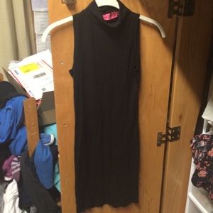 Black Boohoo turtleneck dress