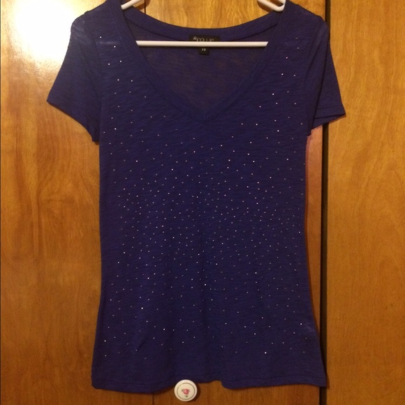 Nollie Purple sparkle Vneck