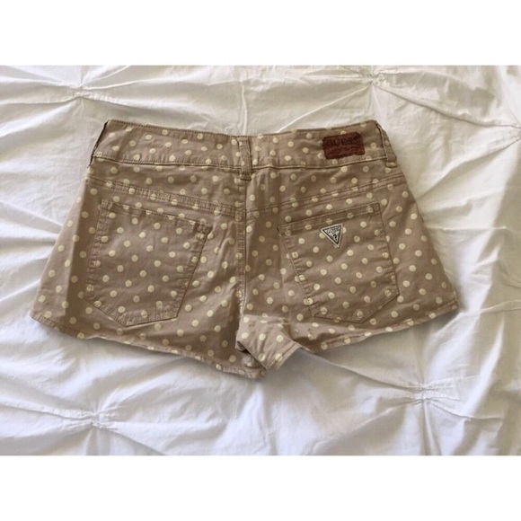 *SOLD* Guess tan polka dot shorts Vampire Diaries - Picture 2 of 3
