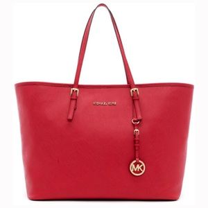 Michael Kors Red Jet Set Tote