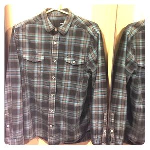 A blue and black Hurley shirt