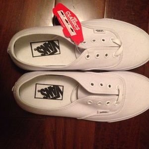 Vans Authentic white lace up shoes