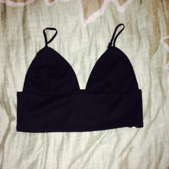 Black bra top