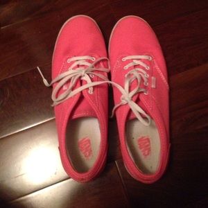 Vans Authentic Pink lace up shoes