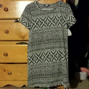 Black and white tribal dress