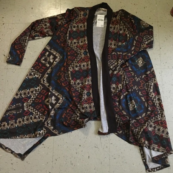 Aztec Asymmetrical Liberty Love Cardigan - Picture 2 of 2