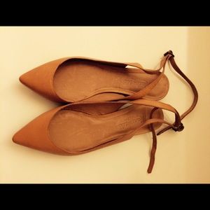 Madewell skimmer flat with ankle strap, size 7