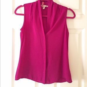Banana Republic Fuchsia sheer blouse