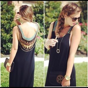 SOLD on EBay-Boho crochet trim maxi dress large