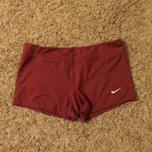 Maroon Nike Dry-fit spandex