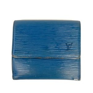 LOUIS VUITTON EPI Blue Trifold Wallet.