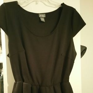 Black peplum top