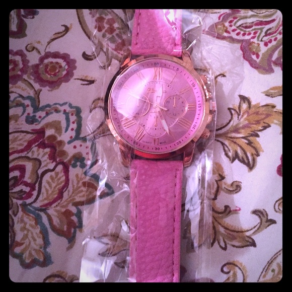 Pink golden watch
