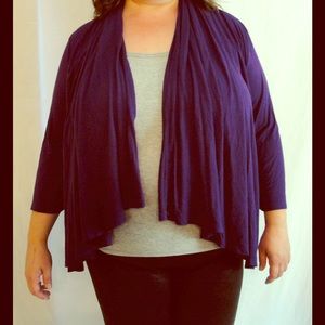 SWAK Purple Open Cardigan, Size 3x