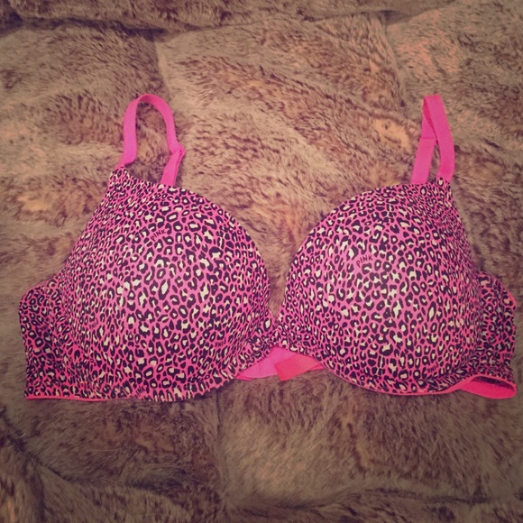 Victoria's Secret {Pink} White & Pink Cheetah Bra