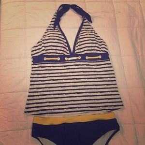 ADORABLE Sailor Inspired Polo Swimsuit!! {2 Piece}