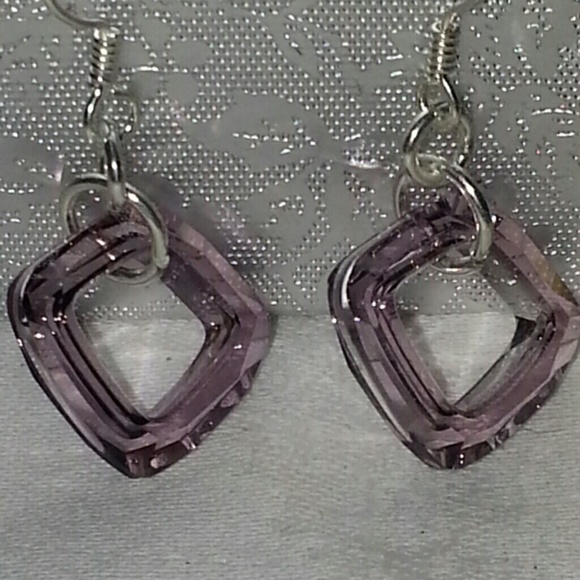 SWAROVSKI 8.33Ct pale pink crystal earrings