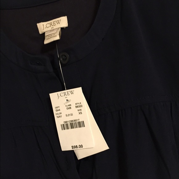 J. Crew Navy Shirtdress with waist tie - Picture 4 of 4