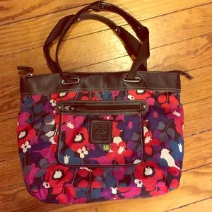 Flower over the shoulder bag