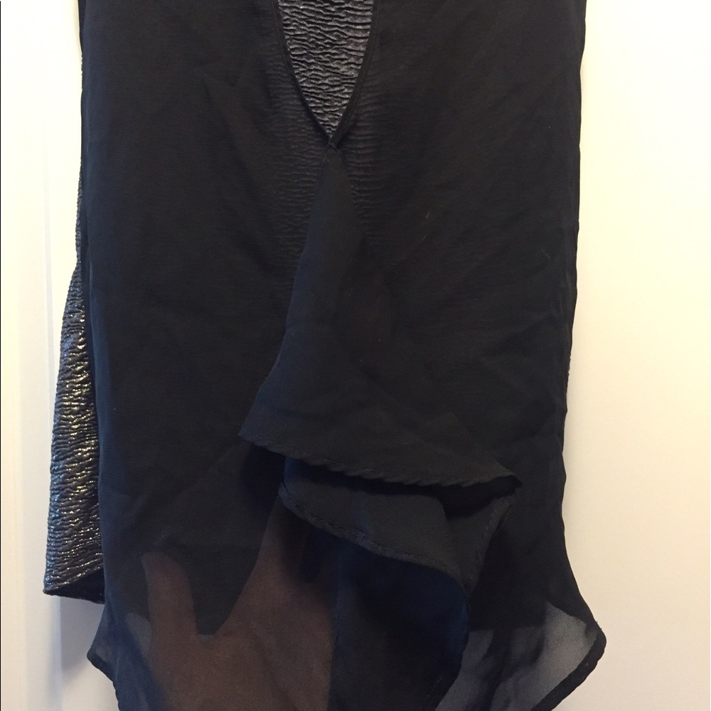 Shiny silver tank- sheer back! - Picture 4 of 6