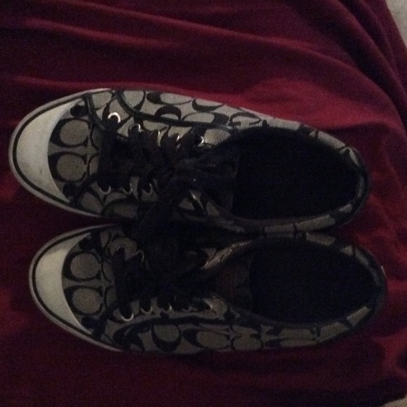 Coach sneakers size 9 black and gray - Picture 1 of 2
