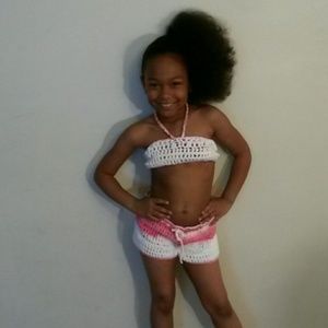 Crochet bikini cover & top