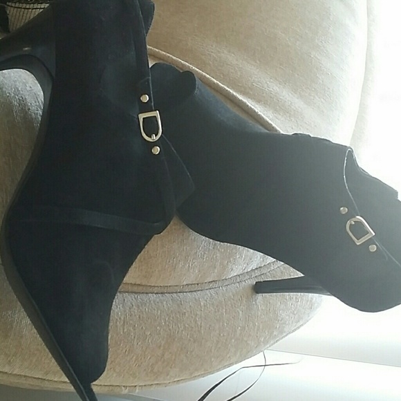Brand new never been worn black suede booties - Picture 3 of 4
