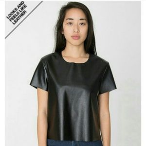 American Apparel Vegan Leather Tee