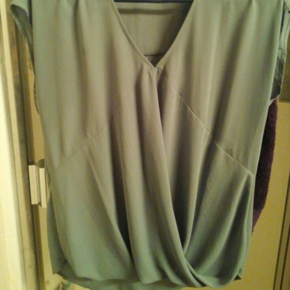 Sage green surplice top