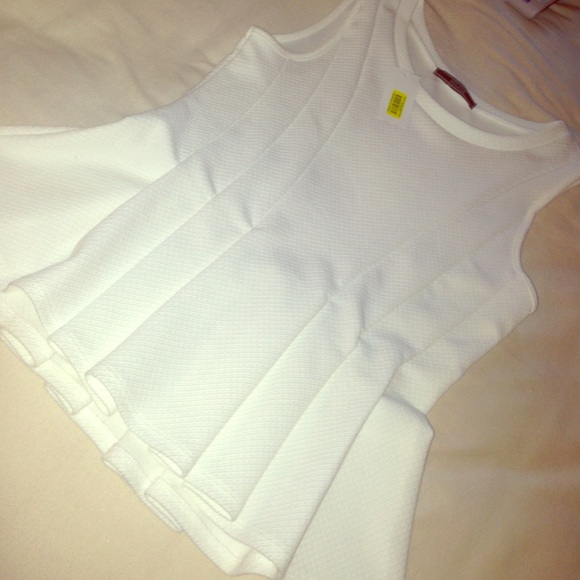 Brand new with tags white peplum - Picture 1 of 1