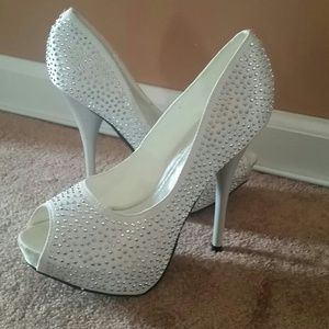 Peek toe and rhinestones