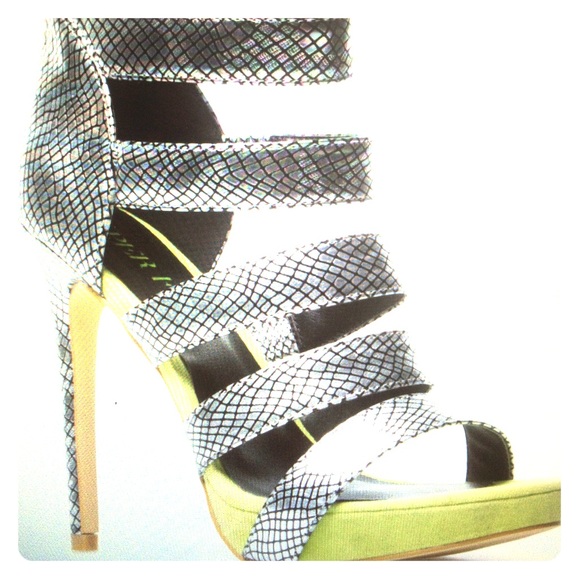 Silver and Lime green shoe...