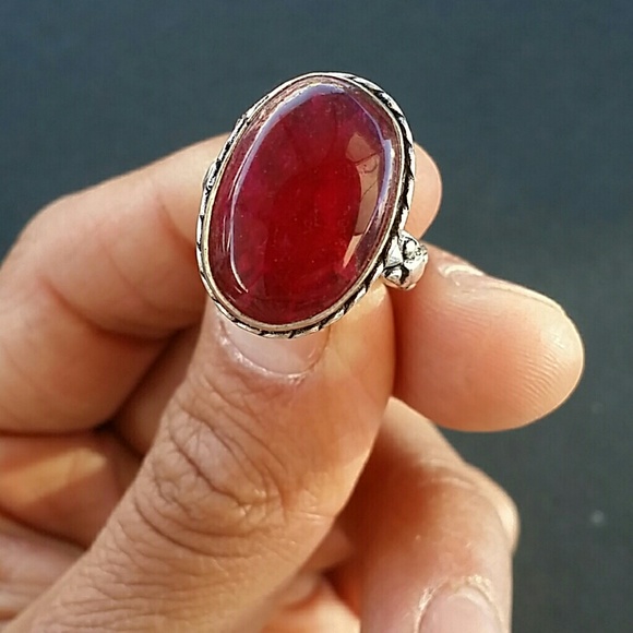 Ring with red stone