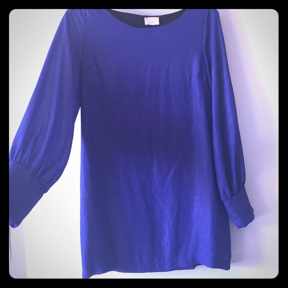 Blue long sleeve dress