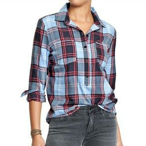 Old Navy Flannel Popover
