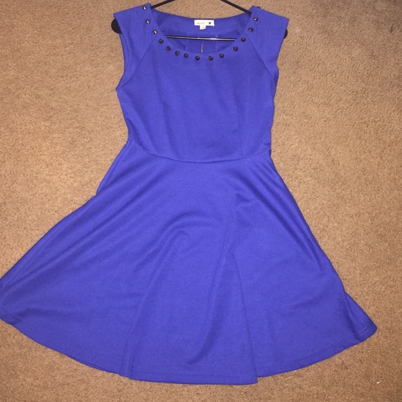 Blue skater dress
