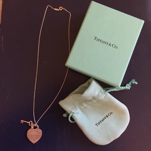 Heart and key Tiffany & Co necklace