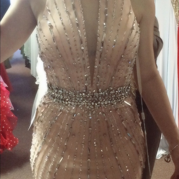 Prom Dress Light Pink Jeweled - Picture 3 of 4