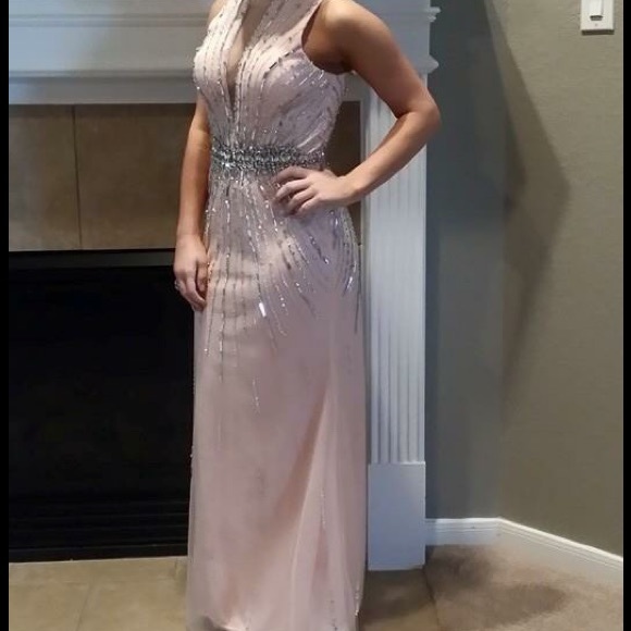 Prom Dress Light Pink Jeweled - Picture 4 of 4