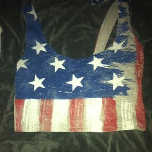 American flag crop top