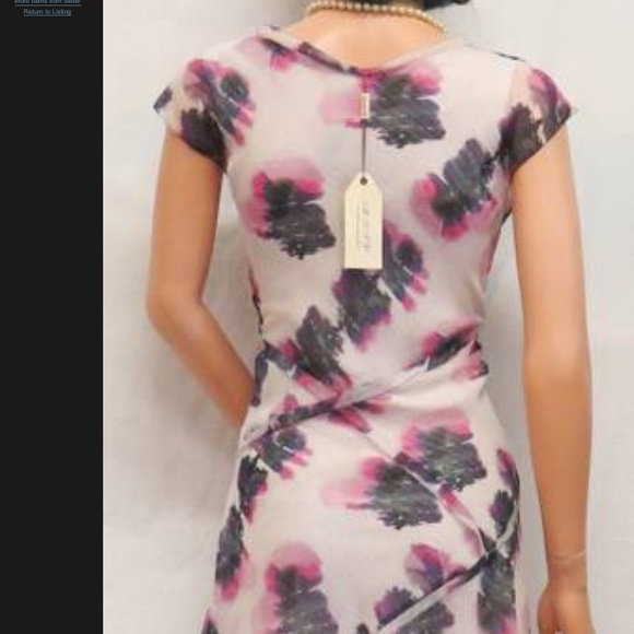 MSSP Max Studio Watercolor Print Dress XS NWT - Picture 3 of 3